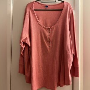 Pink raglan top